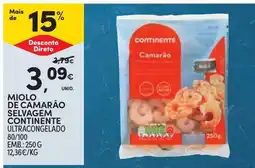 Continente miolo de camarão selvagem continente promoção