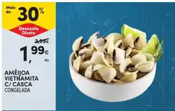 Continente Amêijoa vietnamita c/ casca congelada promoção