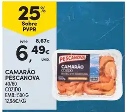 Continente Camarão pescanova promoção