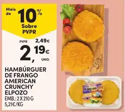 Continente Hambúrger de frango american crunchy elpozo promoção