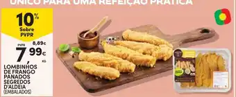 Continente Lombinhos de frango panados segredos d'aldeia (embalados) promoção