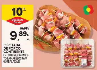 Continente Espetada de porco continente promoção