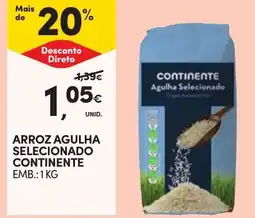 Continente arroz agulha selecionado continente promoção