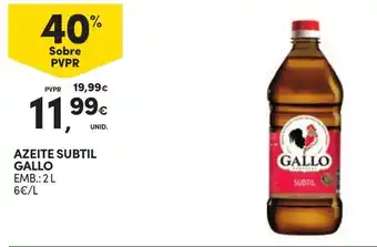 Continente Azeite subtil gallo promoção