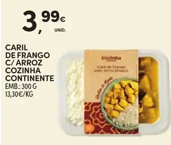 Continente Caril de frango com arroz branco cozinha continente promoção
