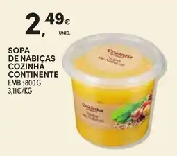 Continente Sopa de nabiças cozinhã continente promoção