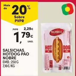 Continente Salsichas hotdog pão nobre promoção
