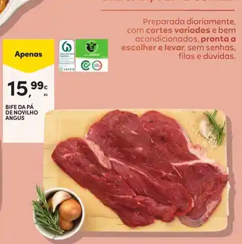 Continente Bife da pá de novilho angus promoção