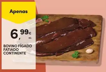 Continente Bovino fígado fatiado continente promoção