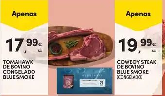 Continente Tomahawk de bovino congelado blue smoke promoção
