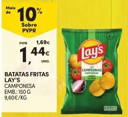 Continente batatas fritas lay's camponesa promoção