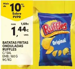 Continente batatas fritas onduladas ruffles promoção