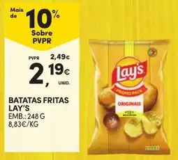 Continente batatas fritas lay's promoção