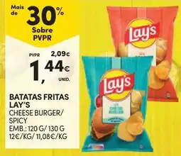Continente Batatas Fritas Lay's Cheese Burger/Spicy promoção