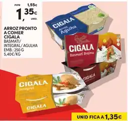 Continente Arroz pronto a comer cigala promoção