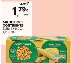 Continente milho doce continente promoção