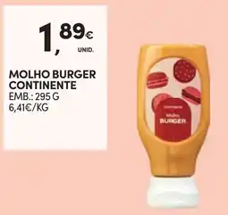 Continente Molho burger continente promoção
