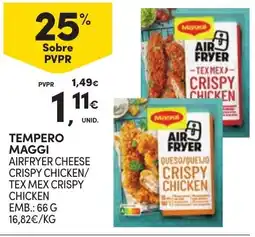 Continente Tempero maggi airfryer cheese crispy chicken/tex mex crispy chicken promoção