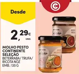 Continente molho pesto continente seleção promoção