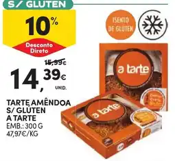 Continente Tarte amêndoa s/gluten a tarte promoção