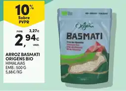 Continente Arroz basmati origens bio promoção