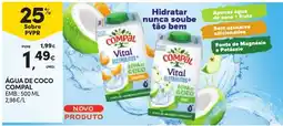 Continente água de coco compal promoção