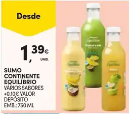 Continente Sumo continente equilíbrio vários sabores promoção