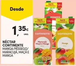 Continente Néctar continente manga/pêssego/maracujá, maçã e manga promoção