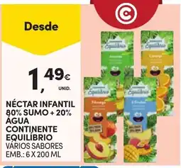 Continente Néctar infantil continente equilíbrio promoção