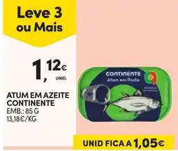 Continente Atum em azeite continente promoção