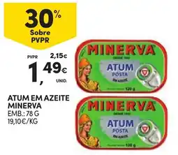 Continente Atum em azeite minerva promoção