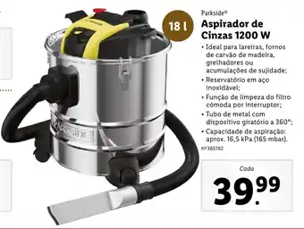 Parkside Aspirador de Cinzas 1200w