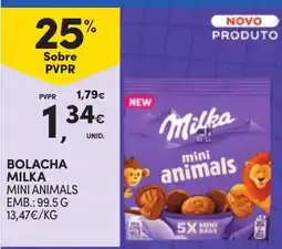 Continente Bolacha milka mini animals promoção