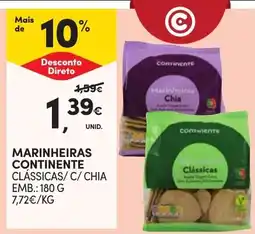Continente marinheiras continente clássicas/c/chia promoção