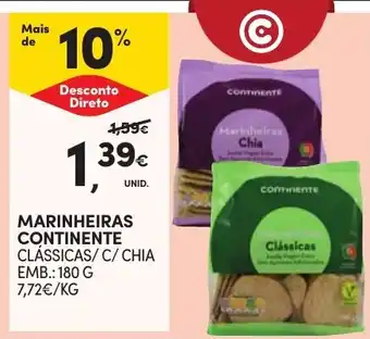Continente marinheiras continente clássicas/c/chia promoção