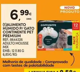 Continente Alimento Humido P/ Gato Continente Pet Premium promoção