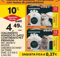 Continente Alimento Humido P/ Gato Continentepet Premium promoção