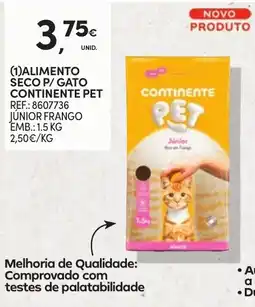 Continente Alimento seco p/ gato continente pet promoção