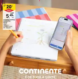 Continente Caderno espiral a4 digital note! leccit promoção
