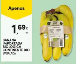 Continente banana importada biológica continente bio embalada promoção