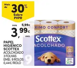 Continente Papel higiênico scottex acolchado promoção