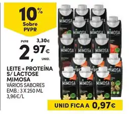 Continente Leite + proteína s/ lactose mimosa promoção