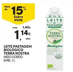 Continente Leite pastagem biológico terra nostra promoção