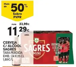 Continente Cerveja c/ alcool sagres promoção