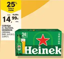 Continente Cerveja c/ álcool heineken original promoção