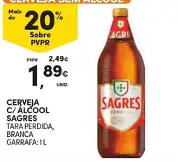 Continente Cerveja c/ álcool sagres promoção