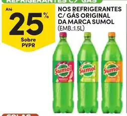 Continente nos refrigerantes c/ gás original da marca sumol promoção