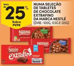 Continente Tablete de chocolate extrafino da marca nestlé promoção