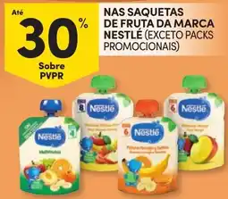 Continente Saquetas de fruta da marca Nestlé promoção