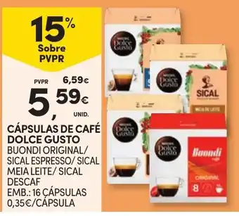 Continente Cápsulas de café dolce gusto promoção